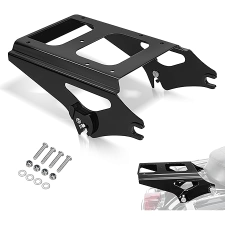 HTT Black Detachable 2 Two Up Tour Pak Pack Mounting Luggage Rack For Harley Touring Road King Street Glide Road Glide 2014 2016 - View #11