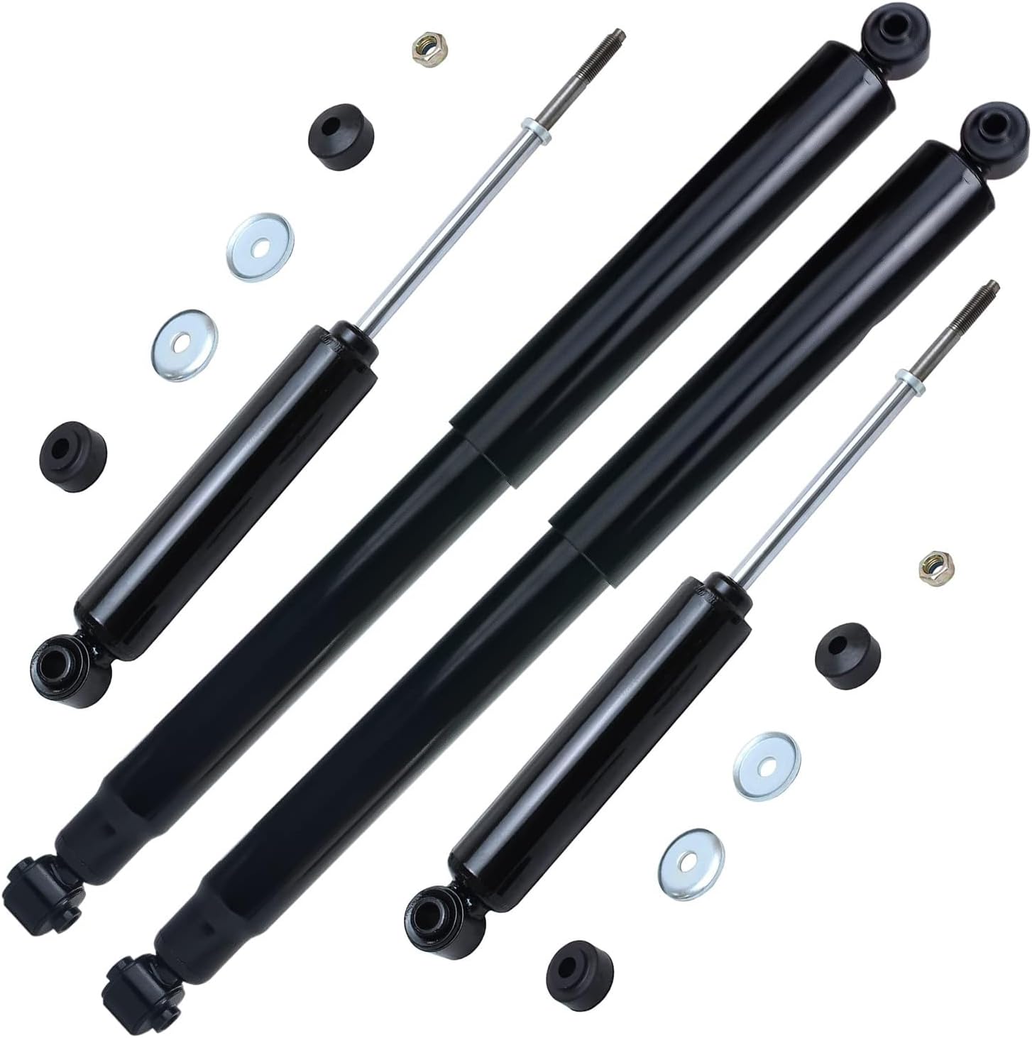 Detroit Axle 4-Piece Shock Absorber Set for 1997–2004 Dodge Dakota and 1998–2003 Dodge Durango (4x4)