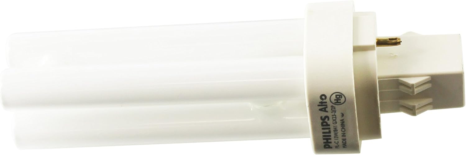 PHILIPS 383133 13 Watts Pin Base PL-C ALTO 13W/841 2P 1CT GX23-2 Fluorescent Light Bulb