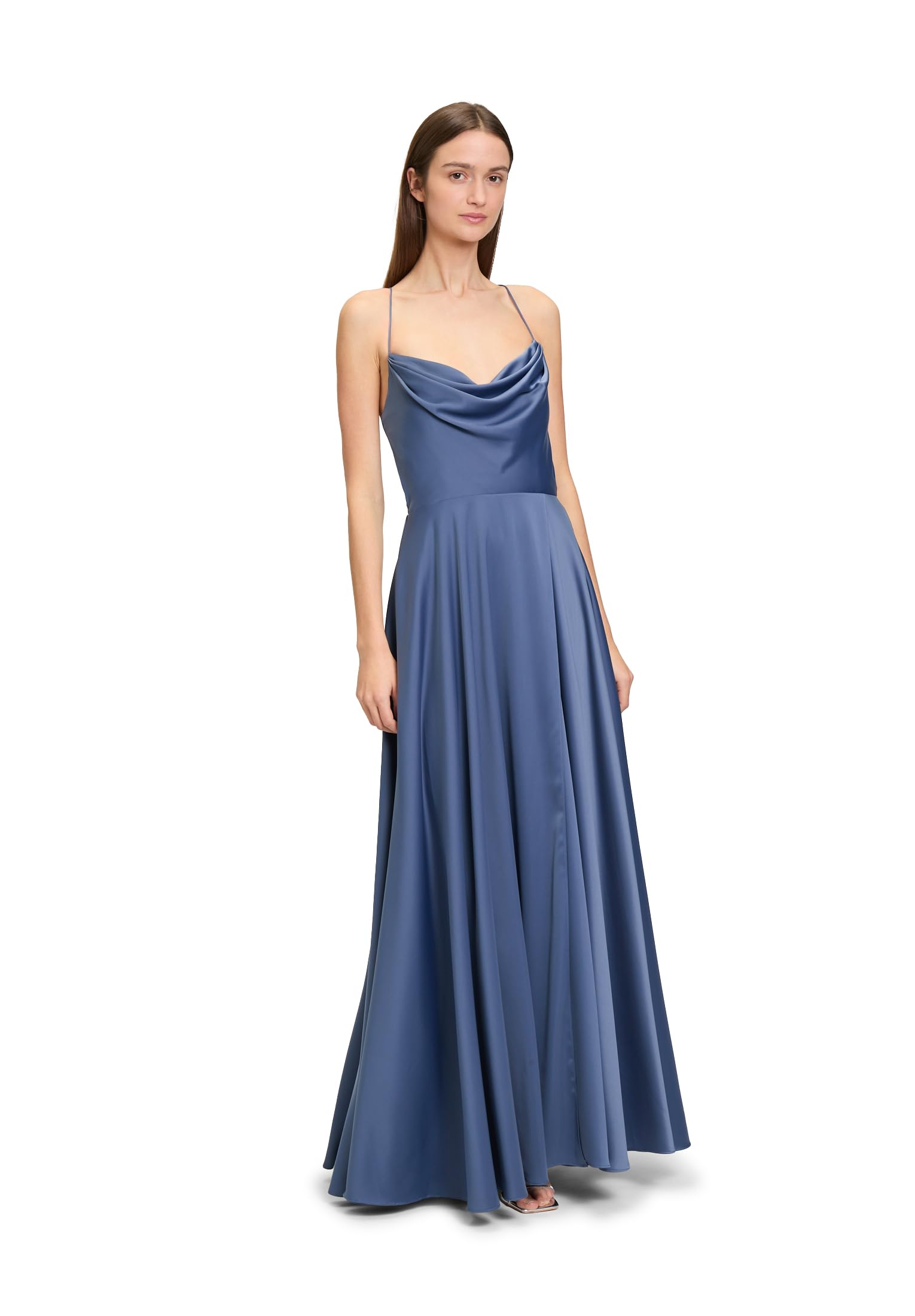 Vera Mont Damen Abendkleid mit Wasserfallausschnitt