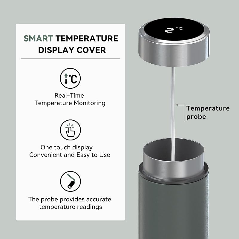 DISONCARE Inzulin Toll Hűtőtáska 60H Üzemidő, 2-8°C Hőmérséklet Kijelző, Hordozható Gyógyszer Hűtő Utazáshoz 2 Jégakkuval Zöld