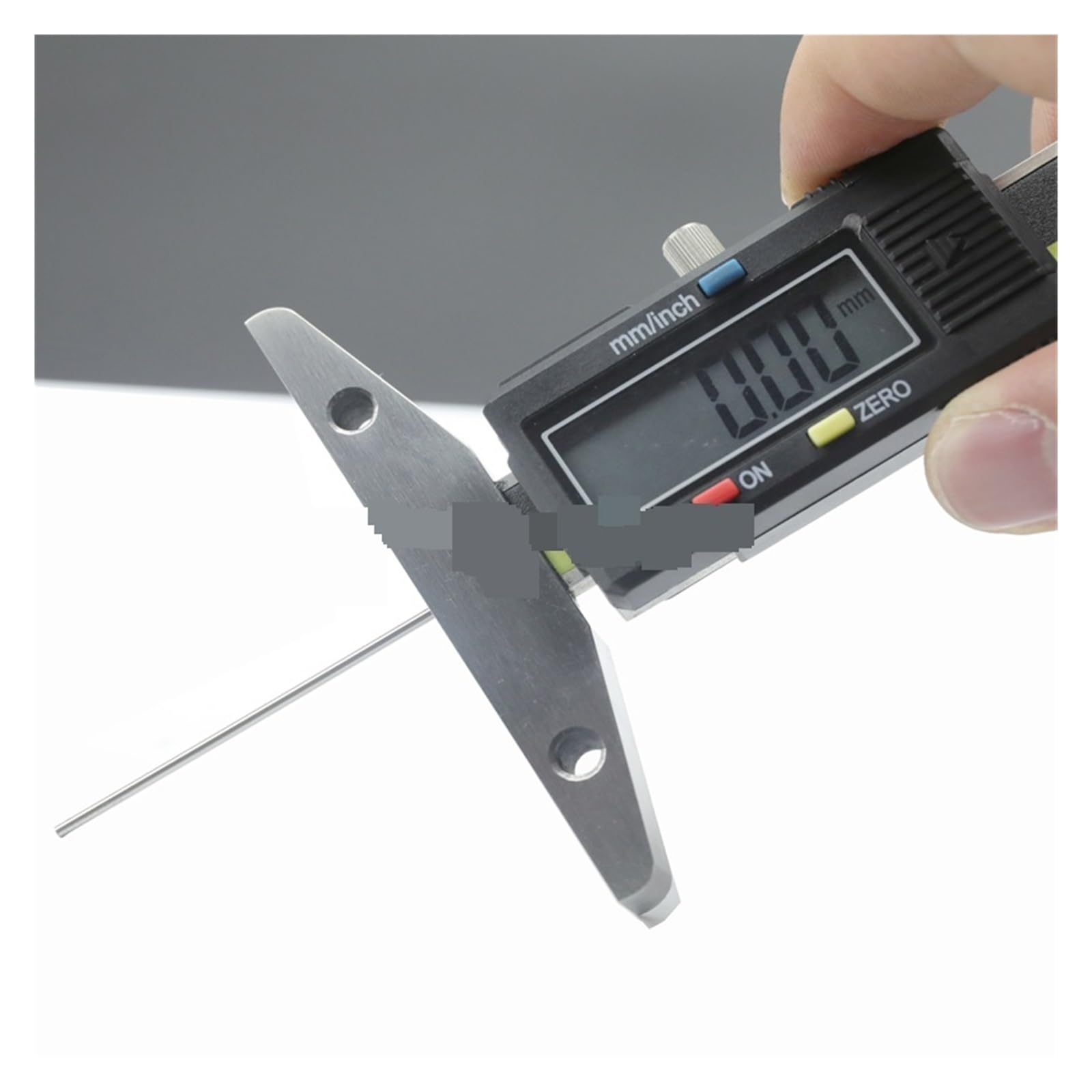 Medidor De Profundidad Digital De 0-50/100/150/200mm Con Varilla Delgada Medidor Electrónico De Profundidad De La Banda De Rodadura Del Neumático Con Calibrador De Varilla Delgada Preciso(0-200MM)