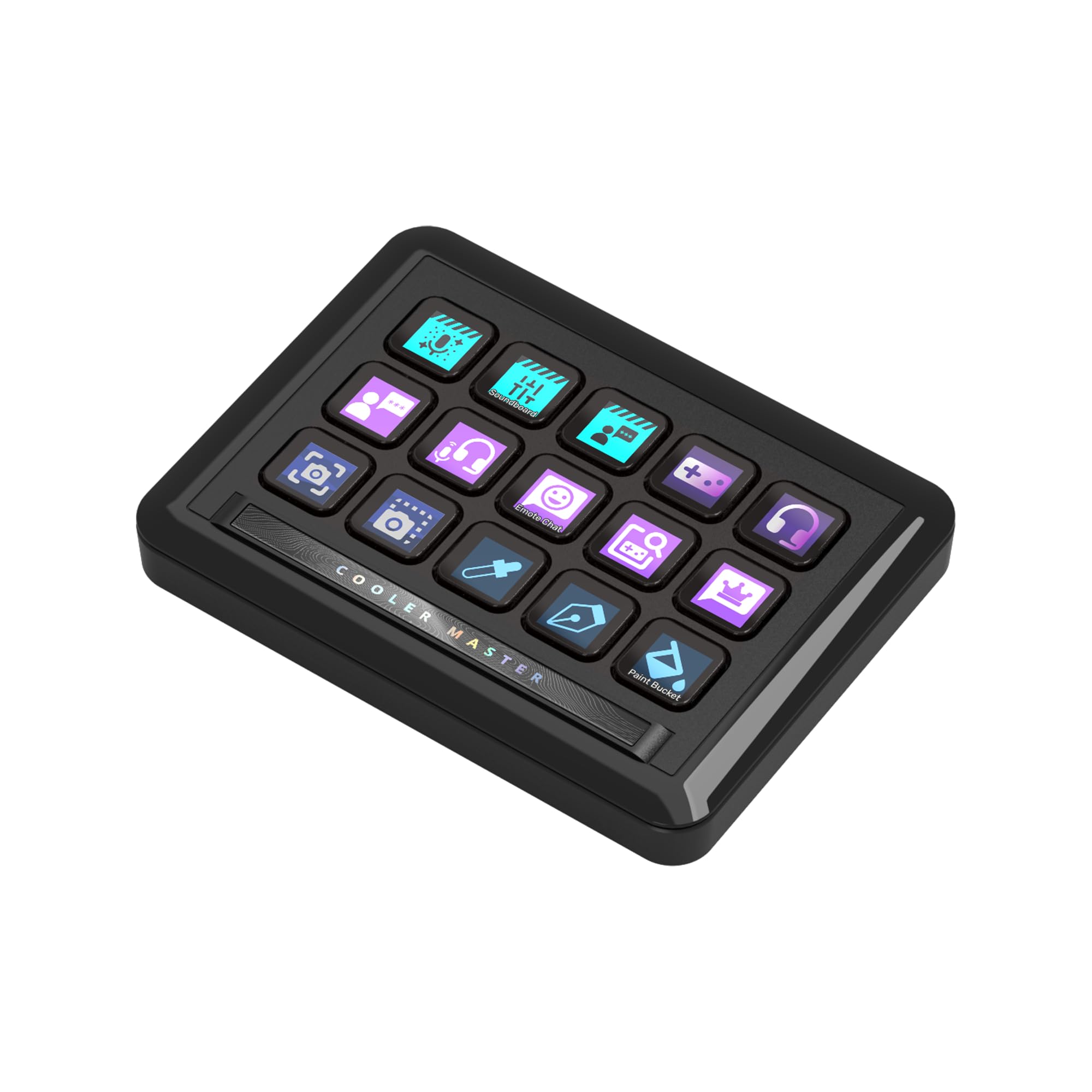Cooler Master MasterHUB Creator Kit: Freeform 2.0 modulare Plattform – ermöglicht es Ihnen, mit Basis, 15 Tasten IPS-Display, 2 x Roller und 5 x Fader-Modulen anzupassen – Stärkung Ihres Workflows | Streaming & Content Creation, 15 IPS Display Keys, 5 Fad