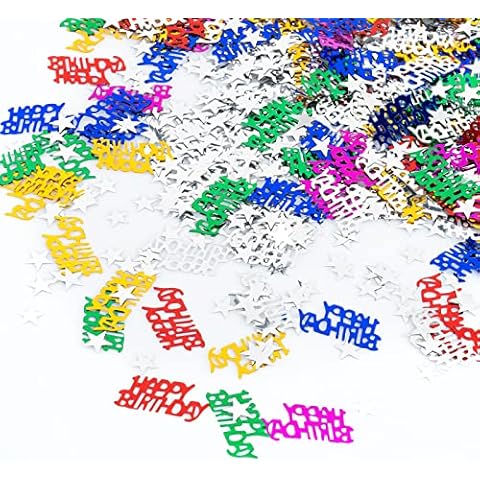 Darbermu Colourful Birthday Table Confetti Cover