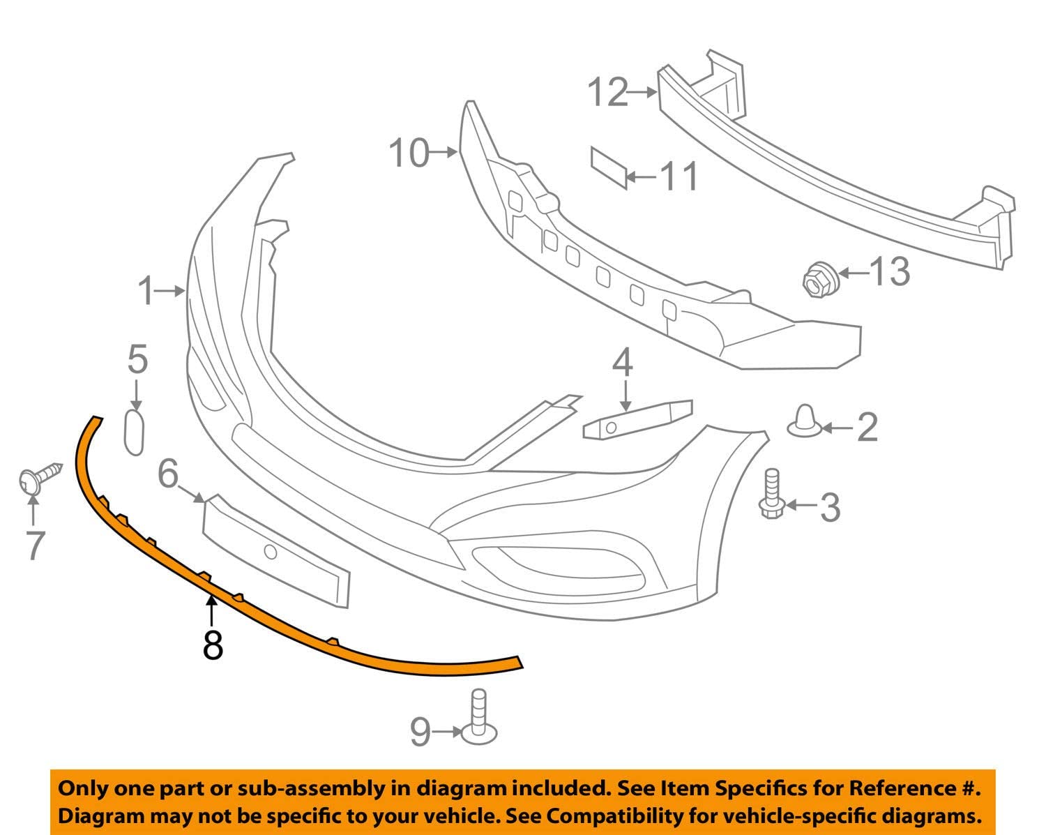 Amazon.com: Genuine OEM 86590-3V000 LIP ASSY-FRONT BUMPER 