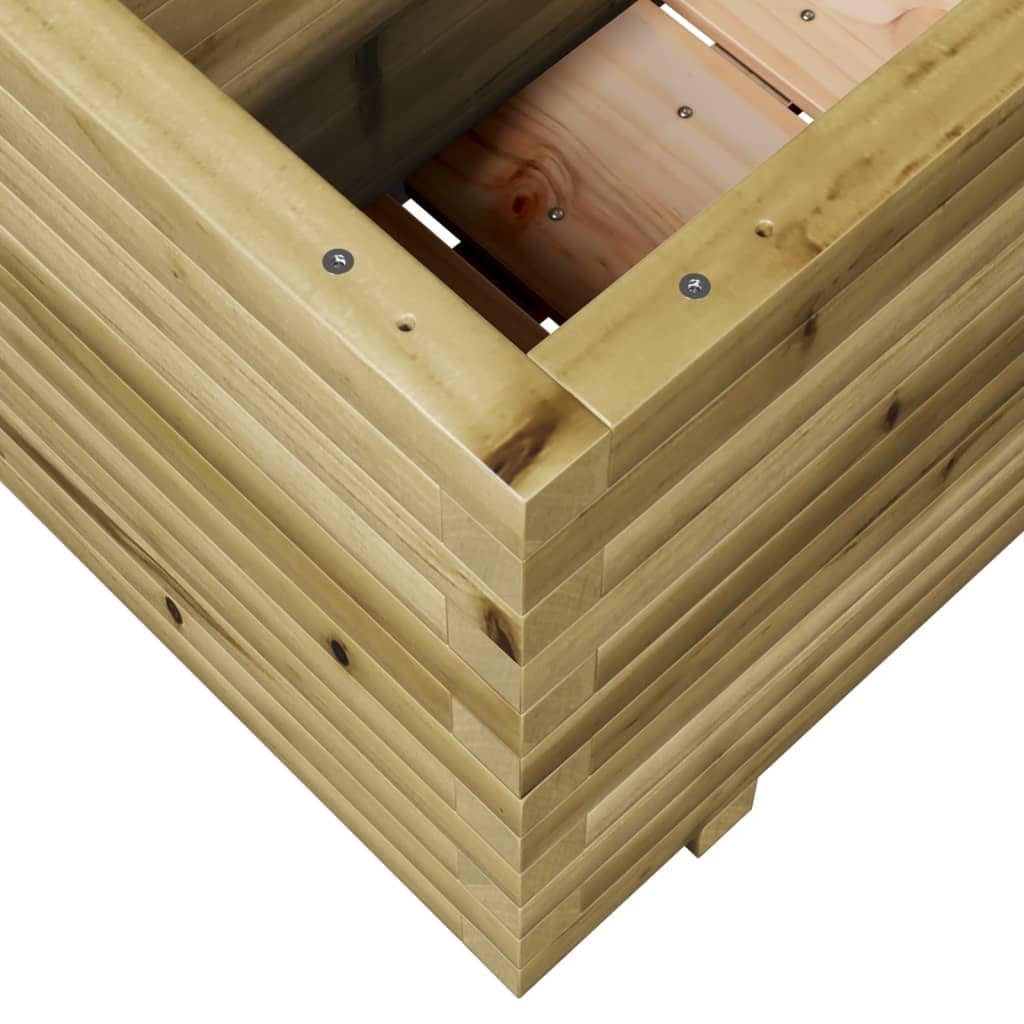 Fioriera in legno di pino impregnato in autoclave, 70 x 40 x 49,5 cm, fioriera in legno per giardino e terrazza