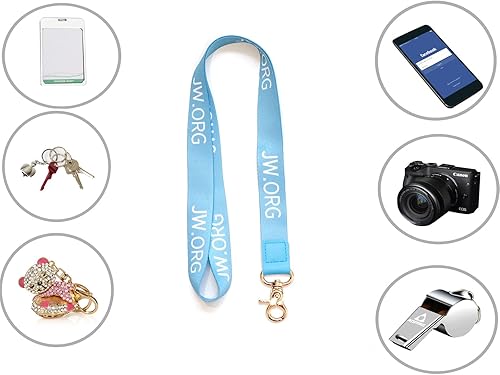 Miniatura 2 de REETI JW.ORG - Llavero con cordón para el cuello, para hombres y mujeres, para llaves y tarjetas de identificación, Azul