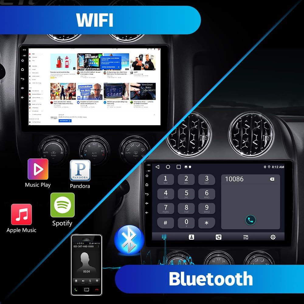 Android 13 Car Radio Stereo for Jeep Patriot Compass 2010-2016 10.1 Touch Screen 2G RAM 32G ROM with Wireless CarPlay Android Auto/SWC/Bluetooth/WiFi + AHD Backup Camera