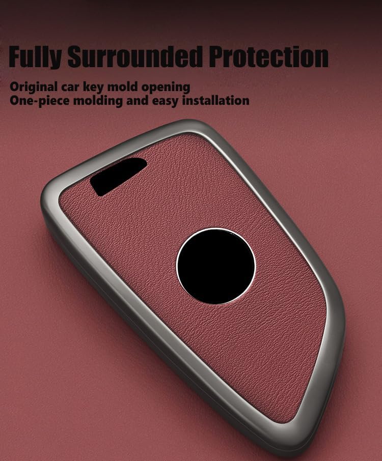 Guscio per Chiave Auto per BMW 5/3/1/7 Series X1X2X3X5 ix3 i3 530 320 325li,Guscio per Chiave Telecomando Auto Guscio Cover Chiave Telecomando Accessorio,E-Brown