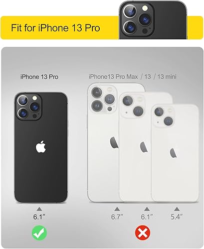 Miniatura 2 de SURITCH Funda transparente para iPhone 13 Pro de 6.1 pulgadas (solo protector de pantalla), protector de pantalla antimirada carcasa dura protectora