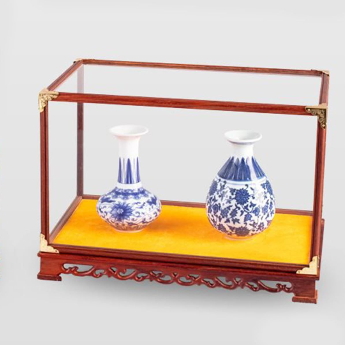 Lurrose Caja Expositor Transparente Multifuncional para Escritorio Soporte para Figuras y Objetos Decorativos Vitrina Protectora Pequeña para Colecciones el Hogar