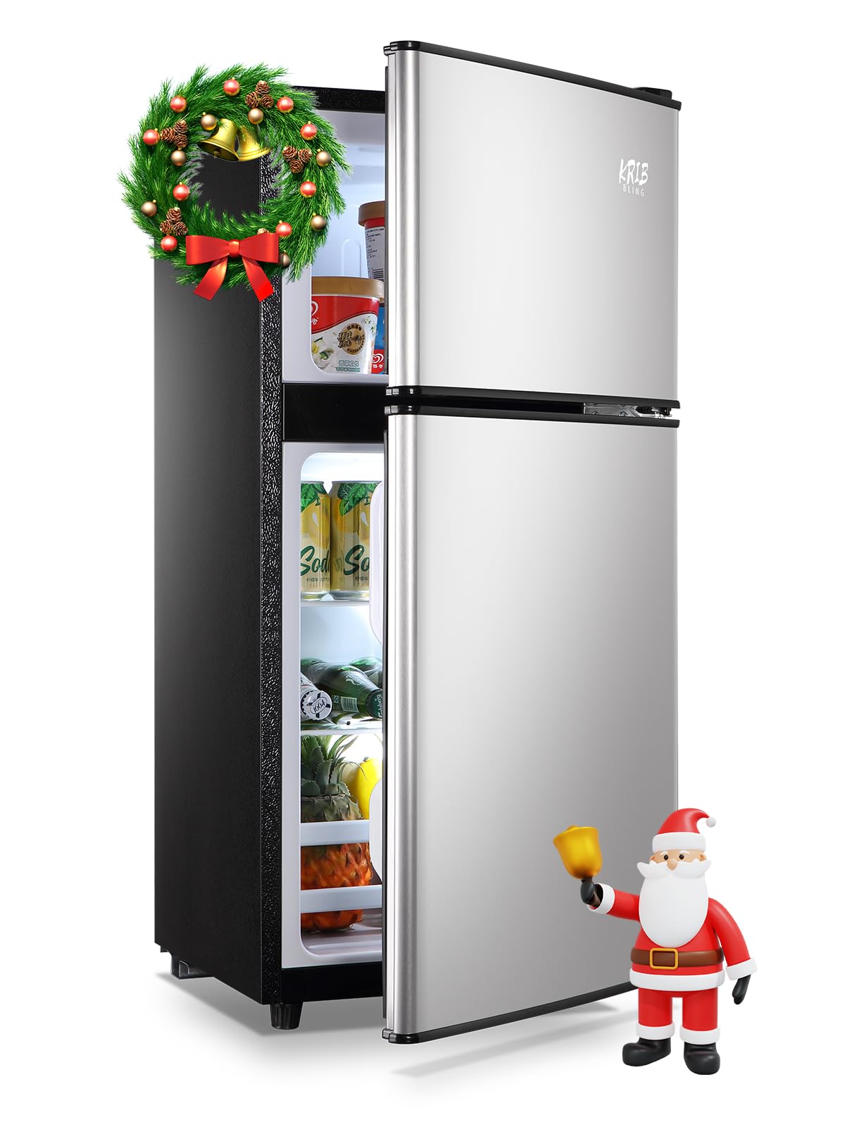 KRIB BLING 3.5 Cu.Ft Mini Fridge