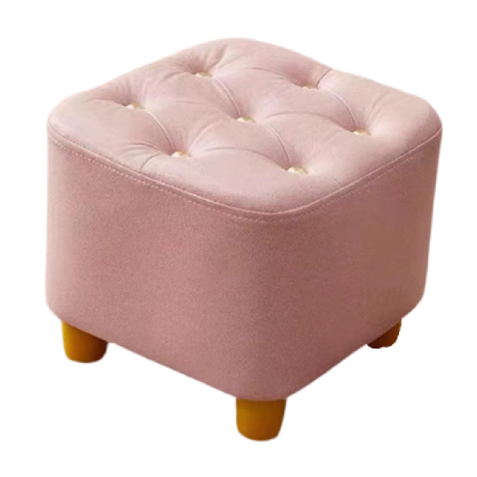 Pouf carré rose confortable pour le salon et la chambre