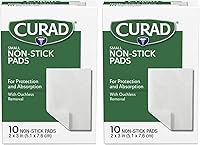 Vista 7 de CURAD Almohadillas antiadherentes estériles, 2" x 3", no hechas de látex de caucho natural, 10/caja