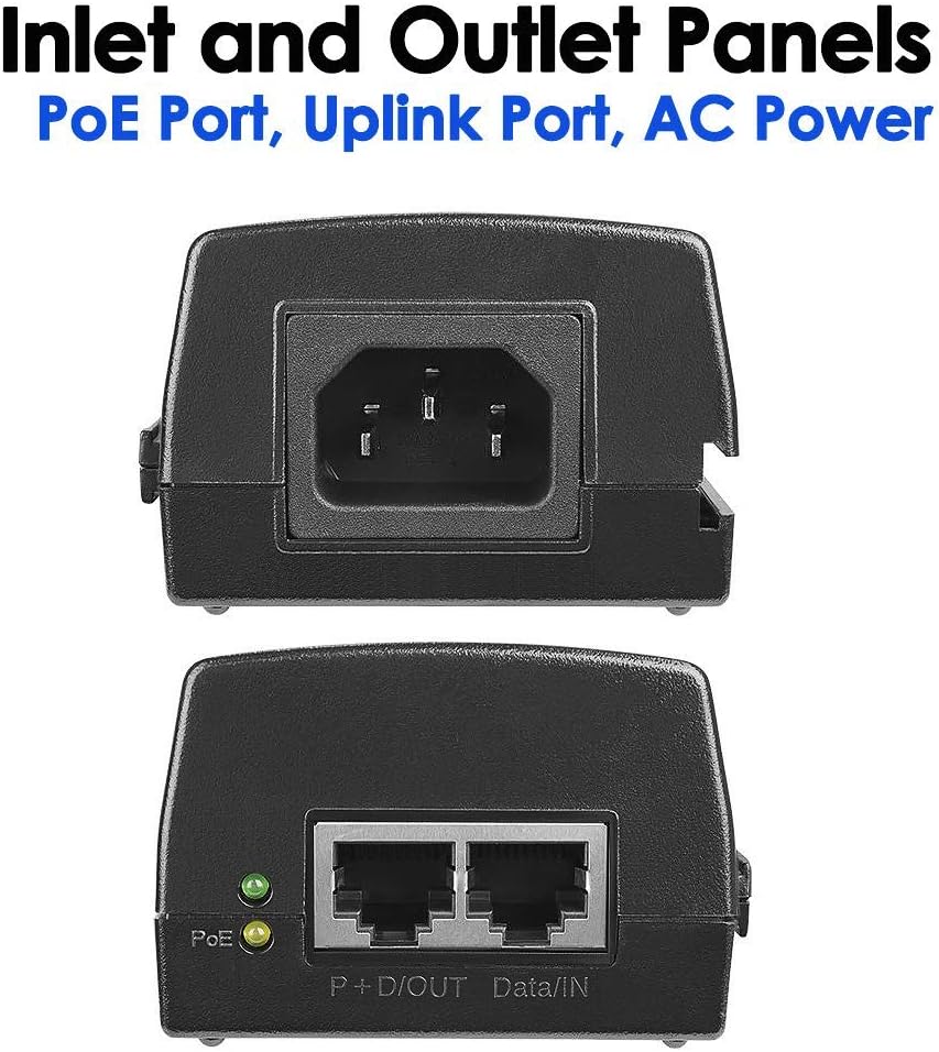 60W Gigabit PoE+ Injector, 10/100/1000Mbps, PoE++ Injector Ethernet Adapter, Shidlded RJ-45, IEEE 802.3af/at/bt Compliant, Up to 328 Ft, Replace of TL-PoE170S, TPE-117GI, M921-E-60W
