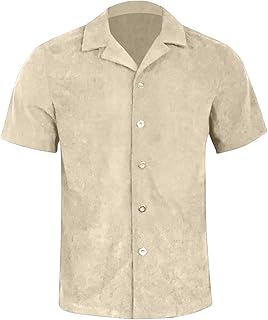 Hawaiian Shirts for Men Regular Fit Shirts Tee Tops for Men Printed Formal Shirts T-Shirts for Men Silk Long/Short/Sleeveless Sleeve Tee Shirts for Men Office Casual Shirts Summer Autumn Shirts f