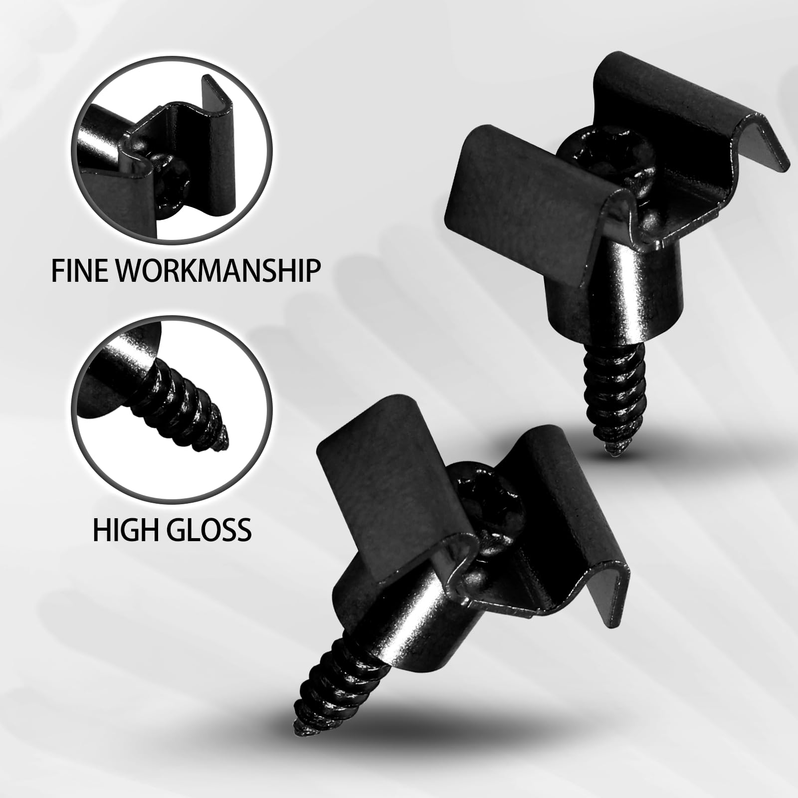 Hordion 4 Sets Guitar String Trees String Retainer, Black Guitar String Guide with Screws for Fender Strat Tele Guitar Bass Parts Replacement