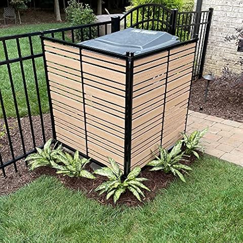 Enclo Privacy Screens 3.5ft H x 3ft W EC18003 Bedford WoodTek Vinyl Outdoor Privacy Fence Panel Screen No Dig Kit, Cedar (2-Pack) Cover