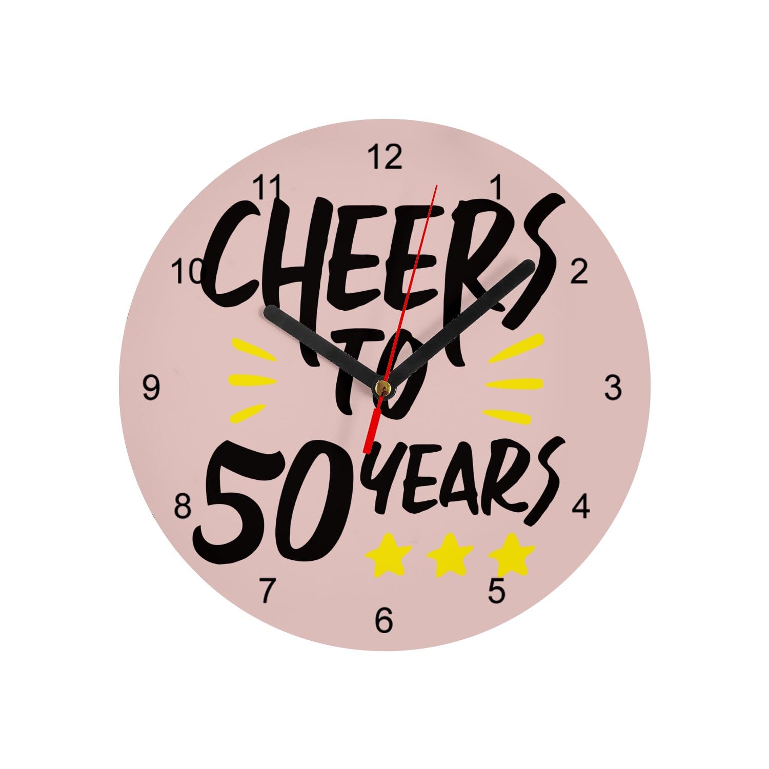 Horloge murale en verre pour décorer un salon lors d'un anniversaire 50 ans