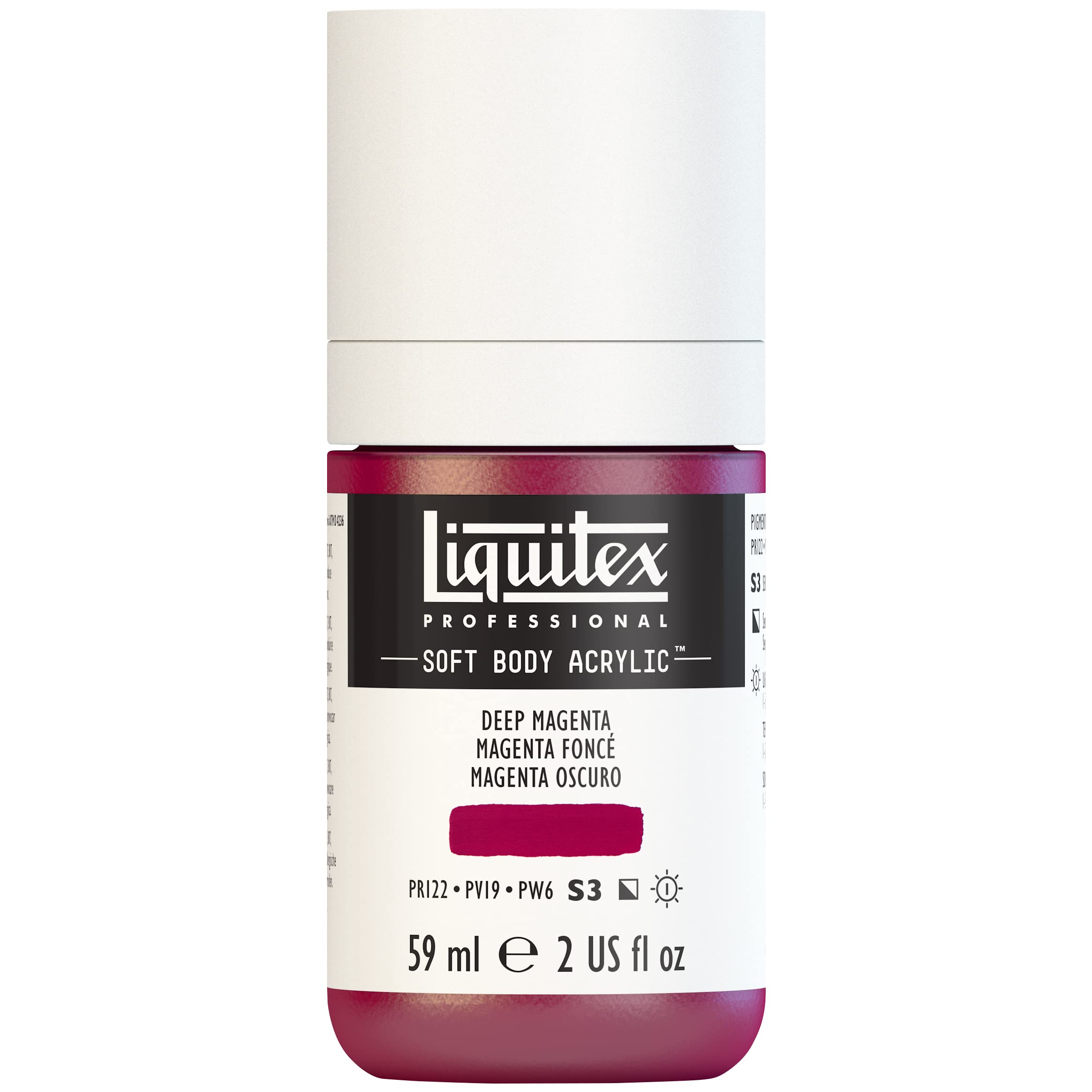 Liquitex 1959300 Professional Acrylic Paint Soft Body - Artist Paint in Creamy Opaque Consistency, High Pigmentation, Lightfast and Ageing Resistant, 59 ml Bottle - Dark Magenta