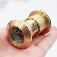 Vista 4 de Visor de seguridad de seguridad unidireccional para puerta delantera con ángulo de 220 grados, mirilla resistente hecha de latón con cubierta