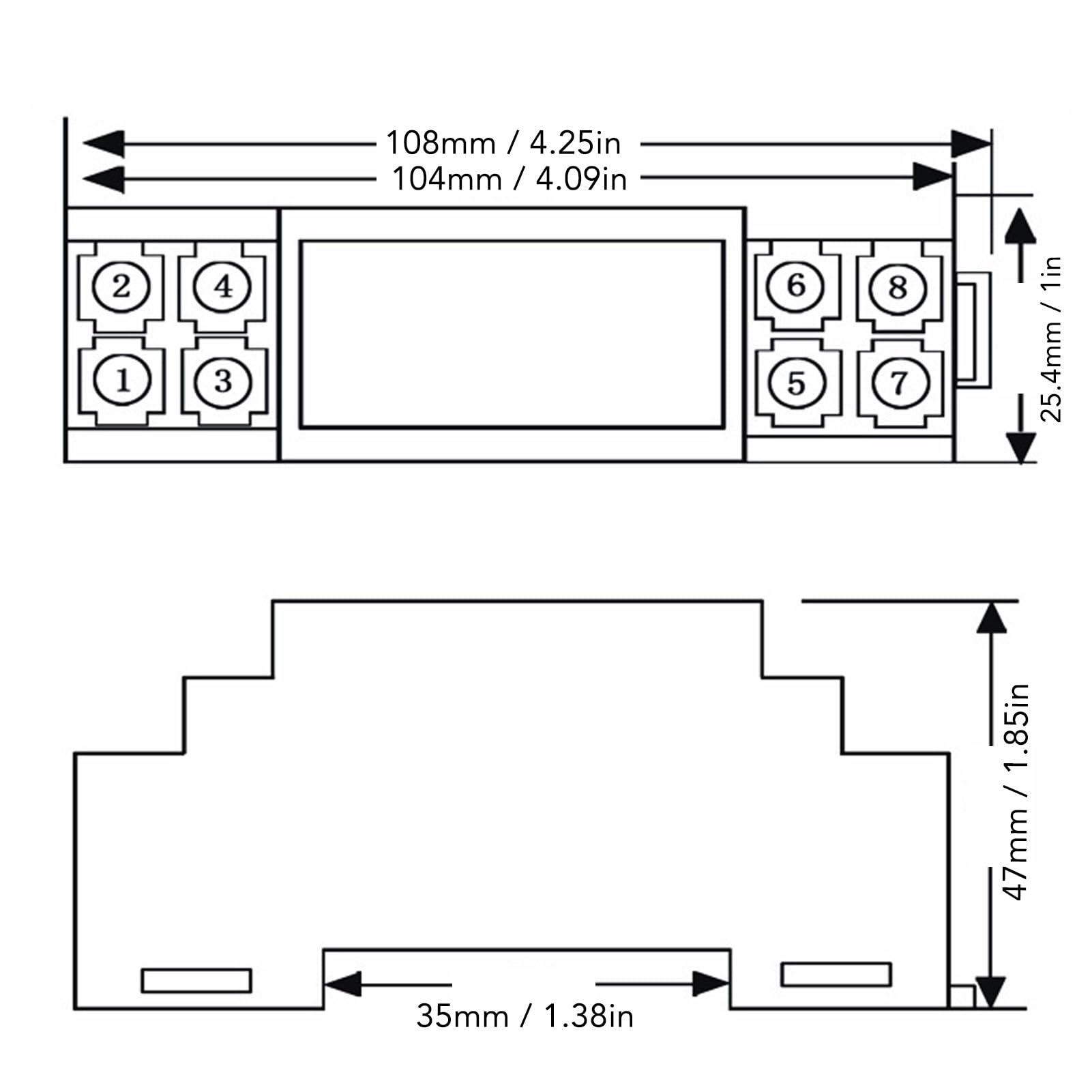 Jeanoko AC Current Transmitter Signal Isolation Conversion 1 in 1 Out DC24V Power Distribution Control Appliances