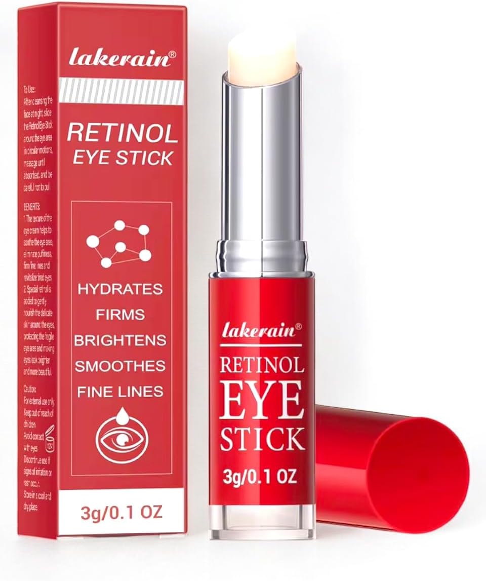 Retinol Eye Stick: Under Eye Cream for Dark Circles Puffiness Eye Bags Fine Lines – Anti Aging Anti Wrinkles Brightening Eye Balm