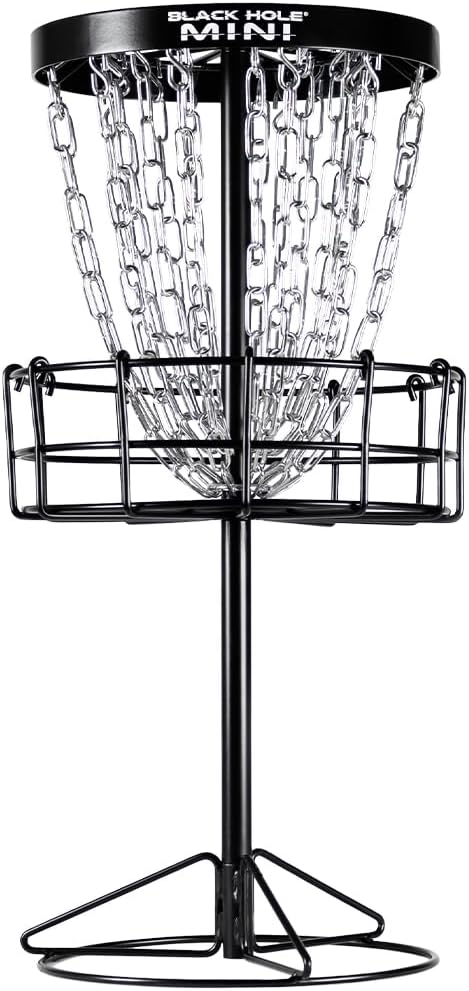 Black Hole Mini 24-Chain Disc Golf Basket Target (26.5" Tall Mini Basket)