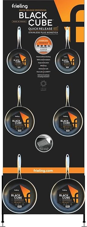 Black Cube Quick Release Cookware Fry Pan, 11-Inch