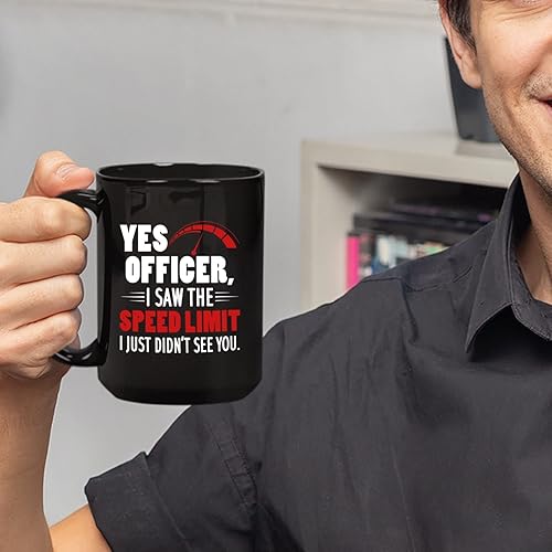 Miniatura 5 de Yes Officer I Saw the Speed Limit I Just Didn't See You - Taza de cerámica para mecánico de automóviles idea de regalo para compañero de trabajo -
