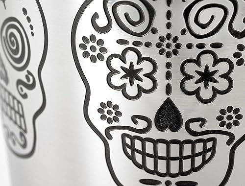 Miniatura 5 de Barfly Lata coctelera de 28 onzas, Día de los Muertos