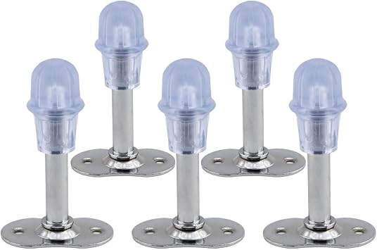 Badem10 Kap  Stoperi Krom 8 cm Metal 5 Adet Kap  Durdurucu Tutucu Tamponu Stopu Silikonlu