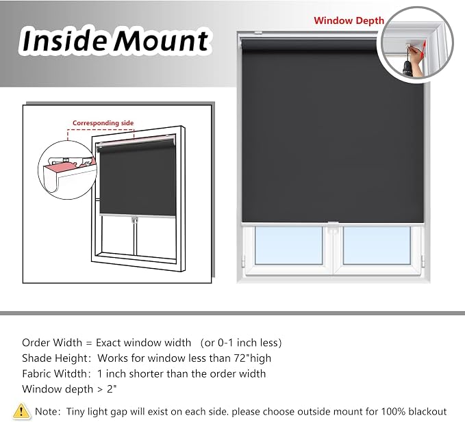 Persiana enrollable blackout para ventanas color negro miniatura 6