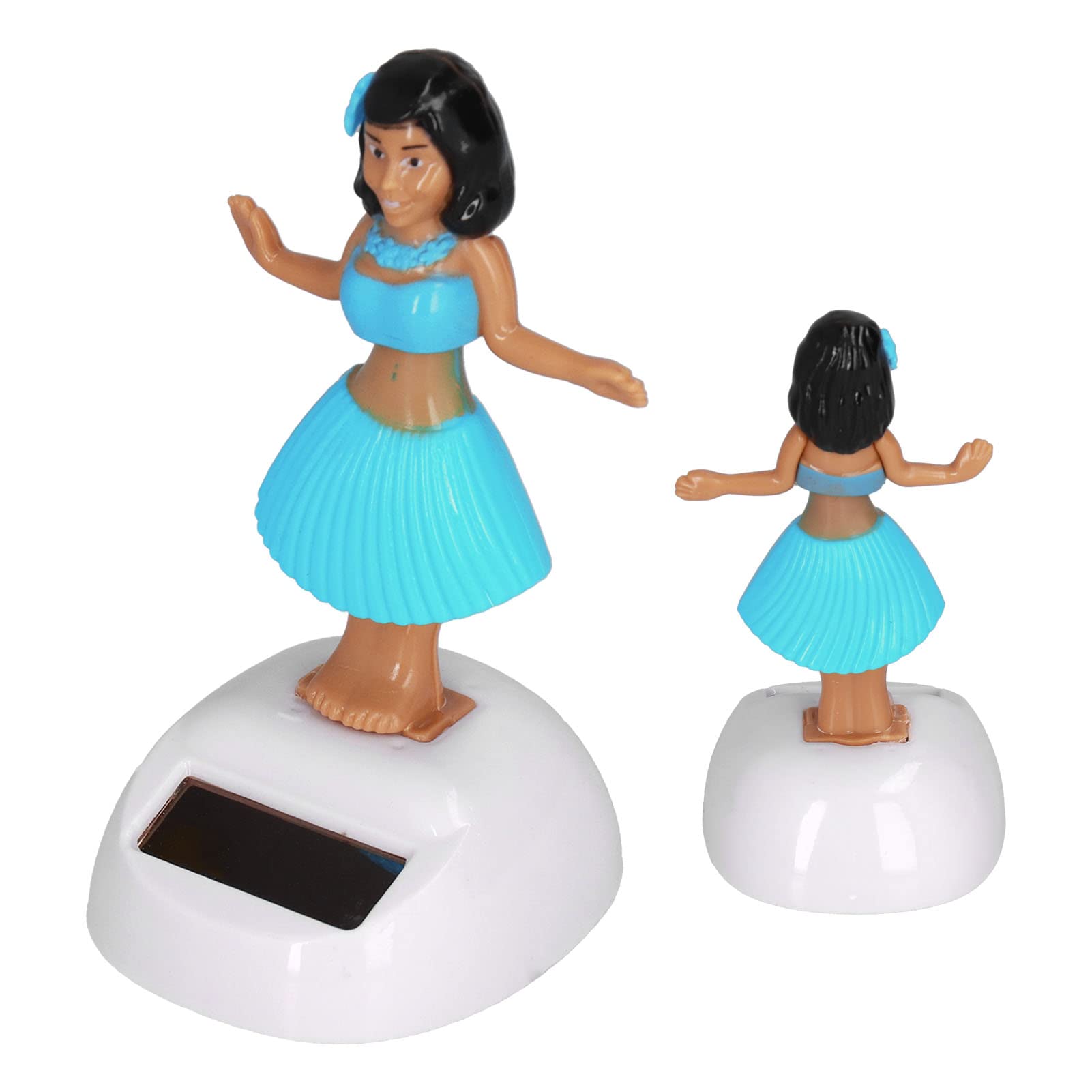 PssoppHula Girl Dashboard Doll, Solar Powered Dancing Decoration Exquisite Design for Home Office Desk(blue)