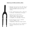 Bae Blues Bicycle Front Cargo Rack, Universal Mounting Pannier, Bike Luggage Carrier Kit - Black gallery image