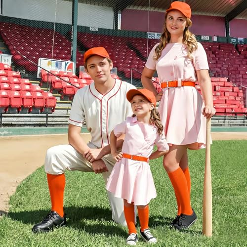 Image of XZQTIVE Baseball Softball Socks and Baseball Softball Belt Combo Set Knee-High Soccer Socks for Kids Youth Adult