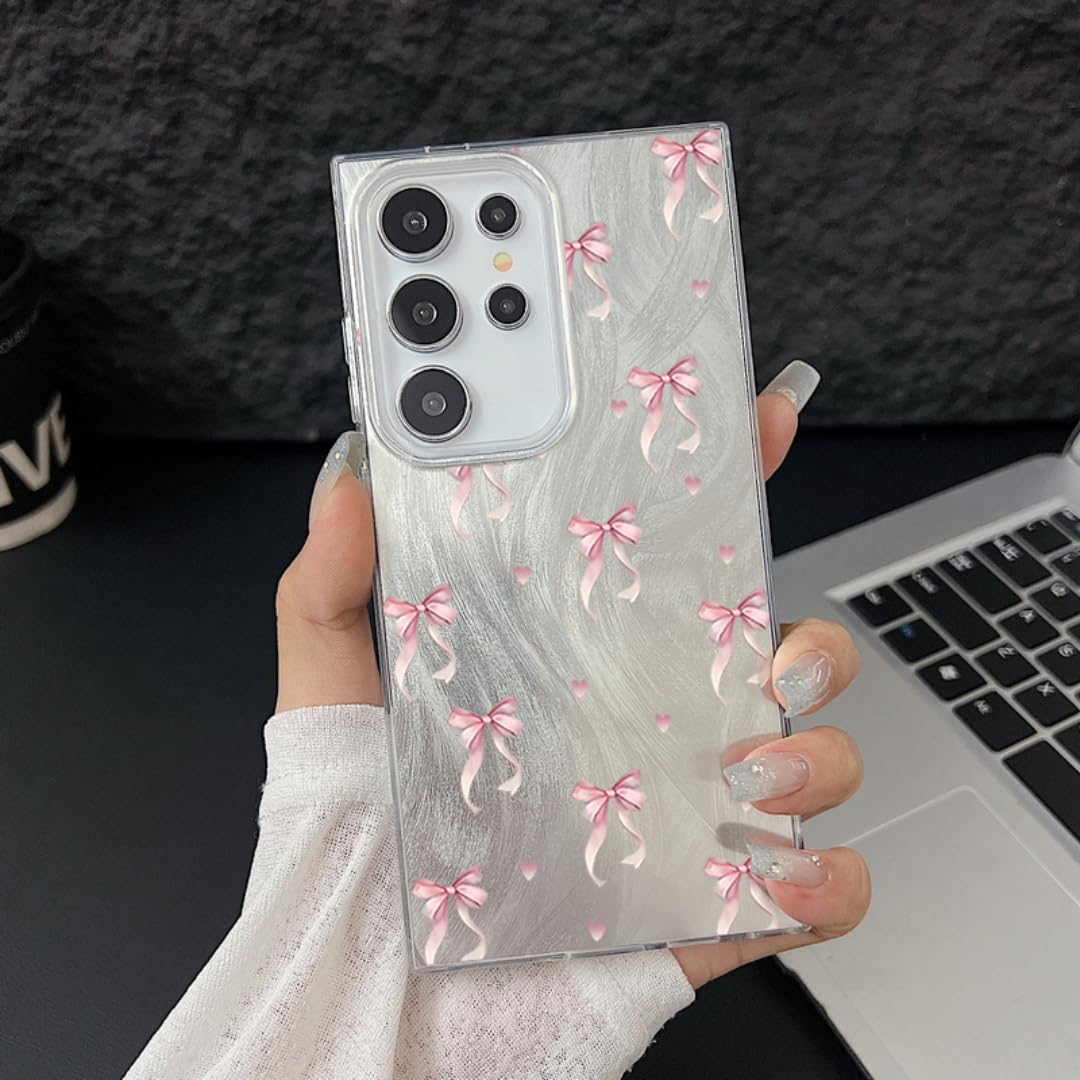 Coque nœud rose Samsung S24 FE style chic café - 8