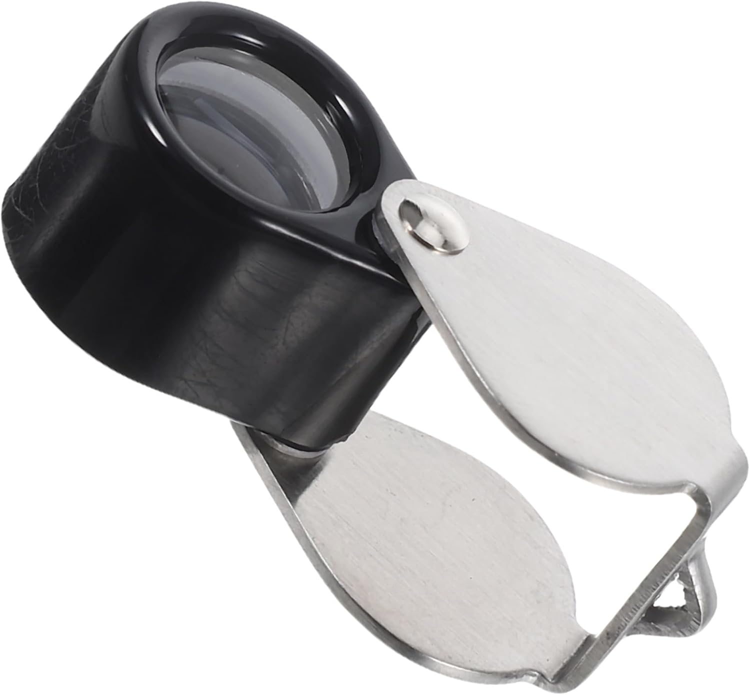 Handheld Jewelry Loupe Magnifier with Impact-Resistant Frame and Complimentary Leather Case Foldable Optics Loupe for Gems Stamps Coins and Indoor Gardening Use