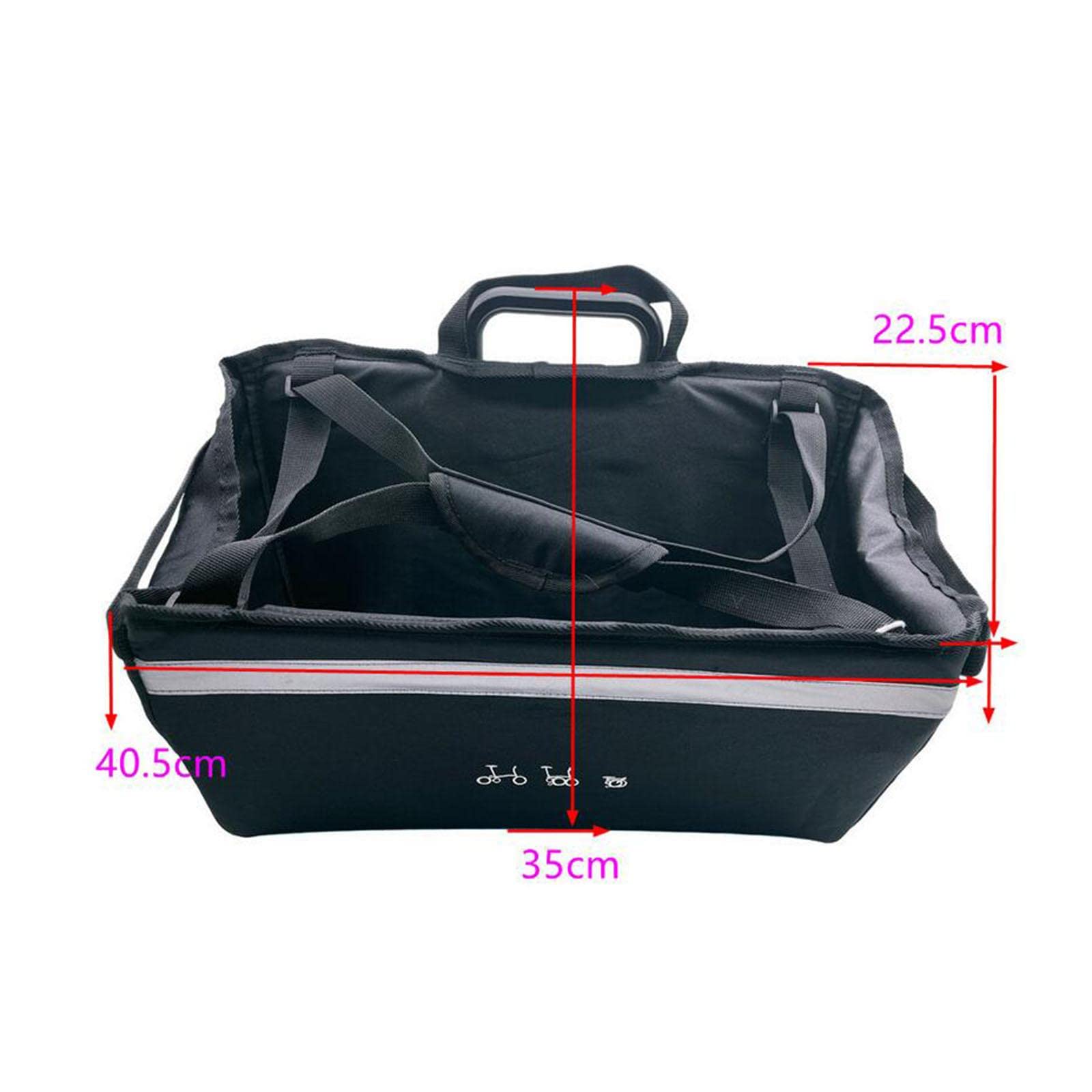 3 Stück Fahrrad Frontkorb Gepäckträgertasche Korb Rahmentasche mit Regenschutz aus Aluminiumlegierung Und Stoff für Einkaufen Outdoor