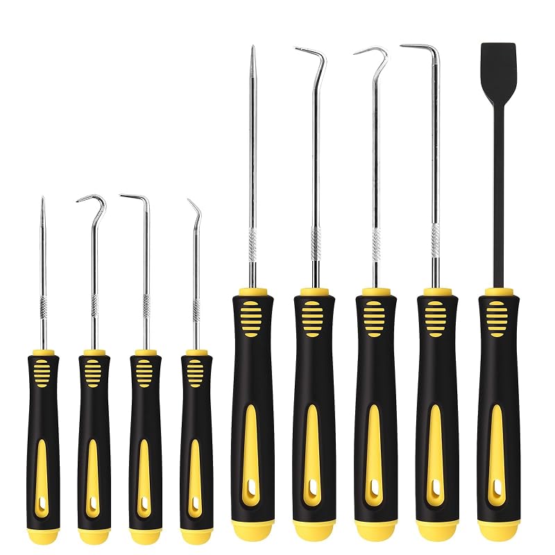 Kit de Ferramentas com Ganchos, Sondas e Raspador Pahiuii com 9 Peças