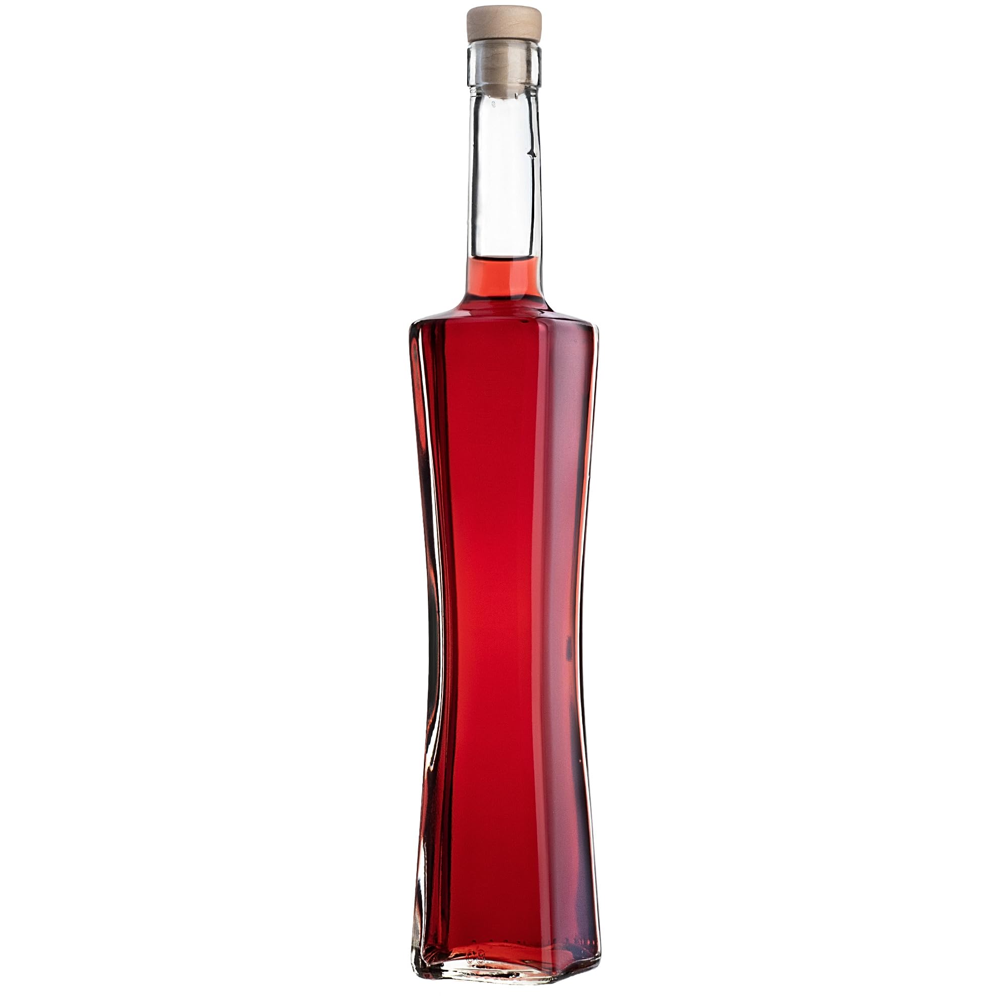 KADAX Juego de 50 botellas de cristal de 500 ml con corcho, botellas vacías para rellenar licor, licor, aceite y vinagre, ideales para regalar botellas de cristal reciclables