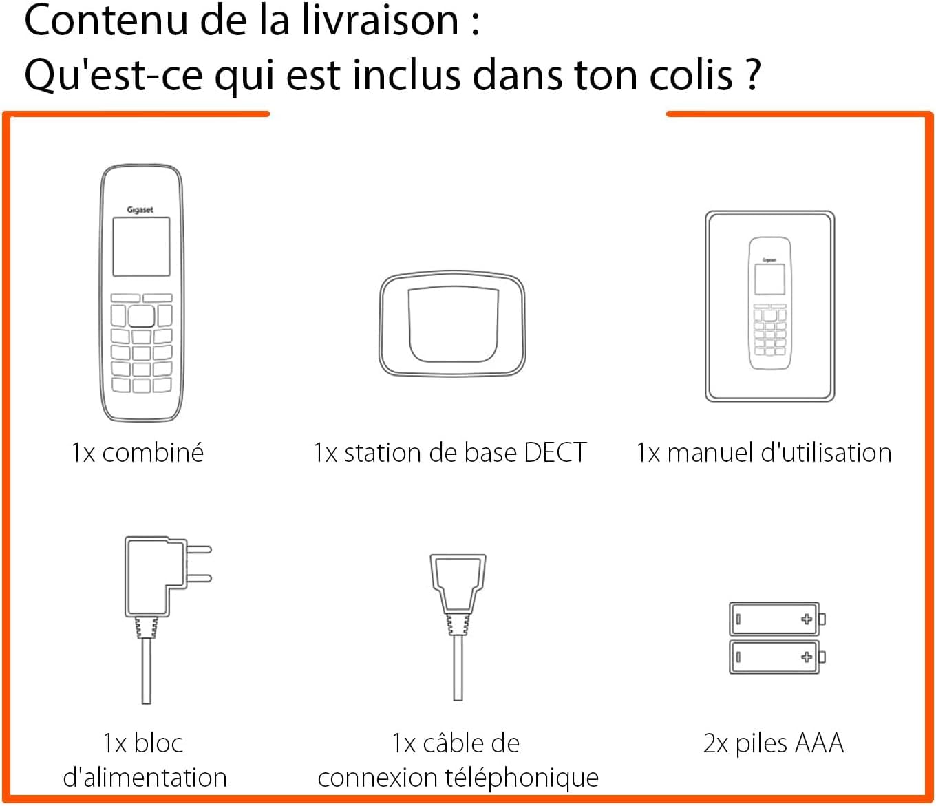 Gigaset CL660 Téléphone Fixe sans Fil Gris Anthracite