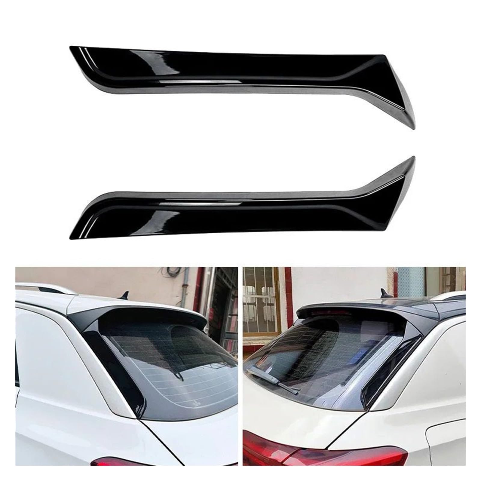 2 pezzi Spoiler laterale per lunotto posteriore, adatto per VW T-ROC R R-Line A11 MK1 2017-2024