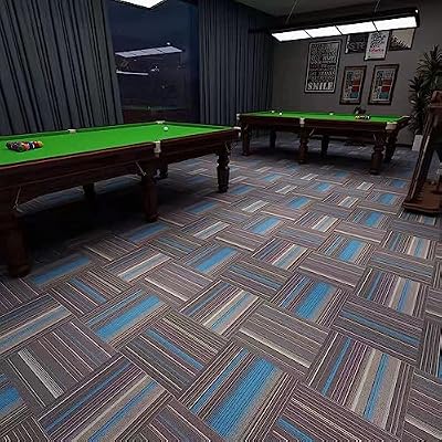 Carpet Tile - Indoor Carpet Tile with Adhesive Patch - for All Areas of Home, Office, Bedroom - Non-Slip,20x20inch 12PCS(Color:B)