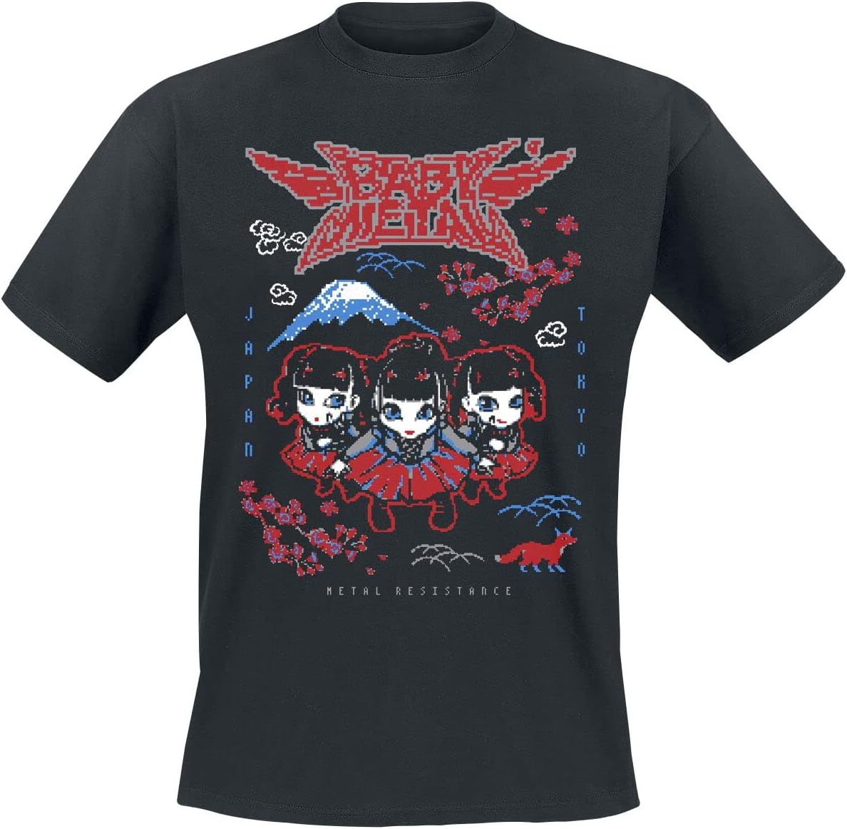 Amazon | [Babymetal] T Shirt Pixel Tokyo Band Logo 新しい 公式