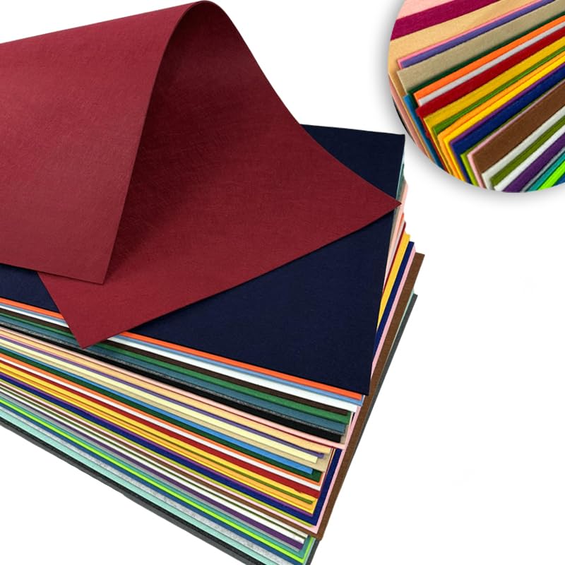 Filc, 45 kolorów, arkusze filcu o grubości 3 mm do szycia i rękodzieła, dekoracje świąteczne z włókniny filcowej(Size:45 pieces/105 * 50cm（41.34 * 41.69in）)