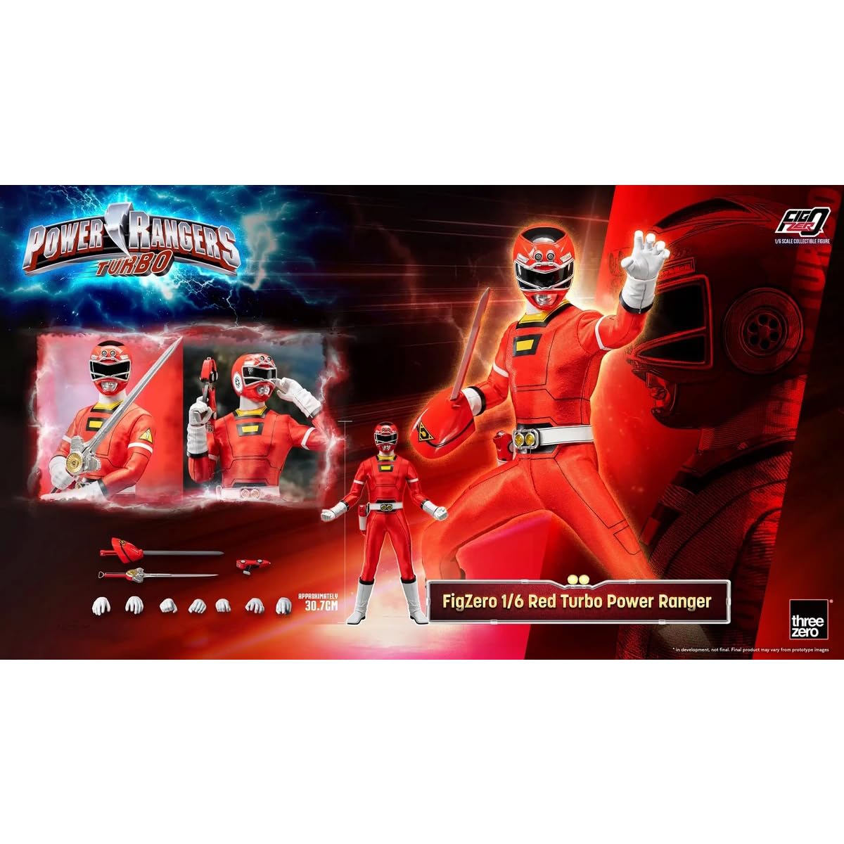 HiPlay Threezero 1/6 Red Turbo Power Ranger 3Z08130W0 Action Figure