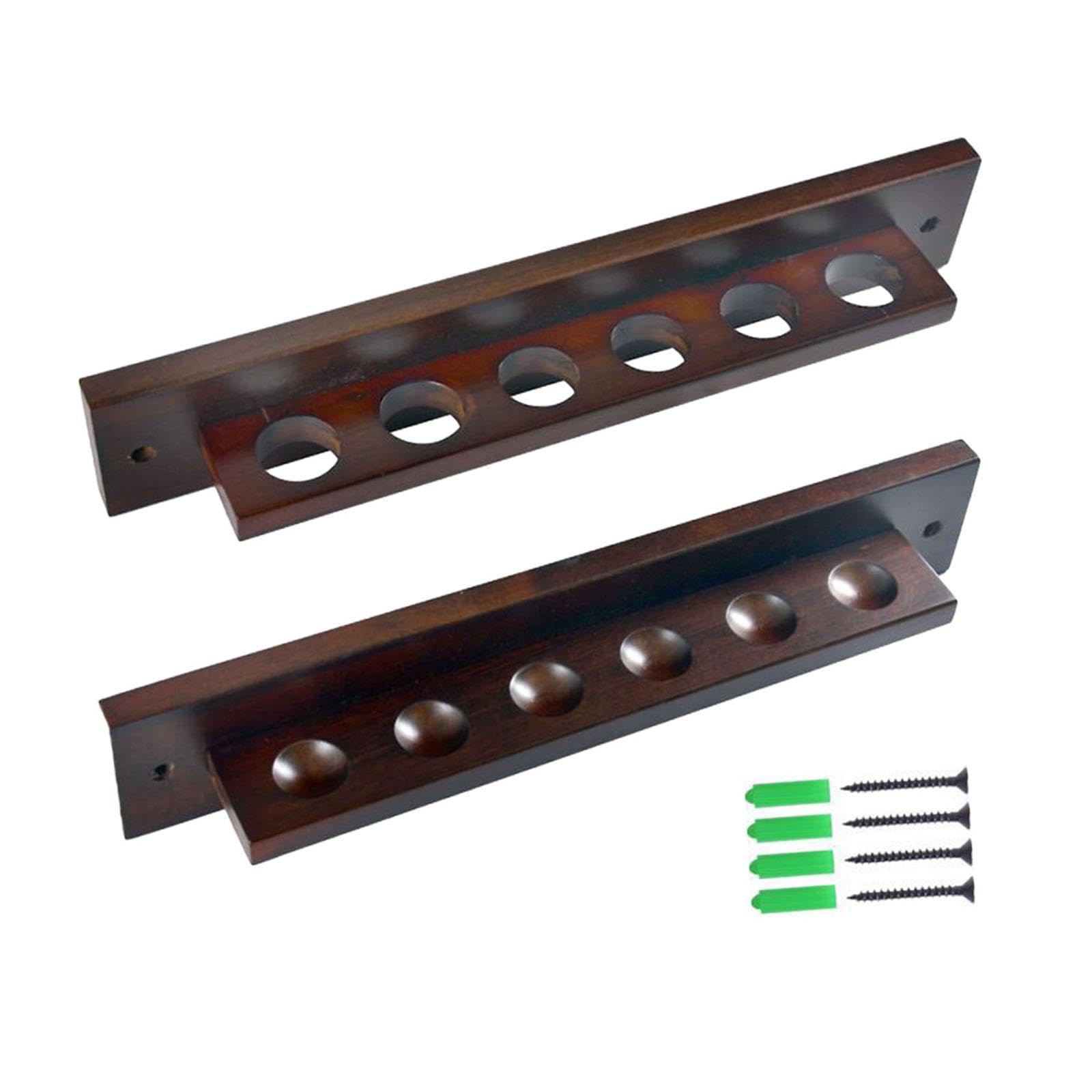 Billiard Portátil Rack de Cues de Madera para Pared Portacues de Snooker Soporte de Palos de Billar Diseño Compacto Adecuado para Aficionados Y Salas