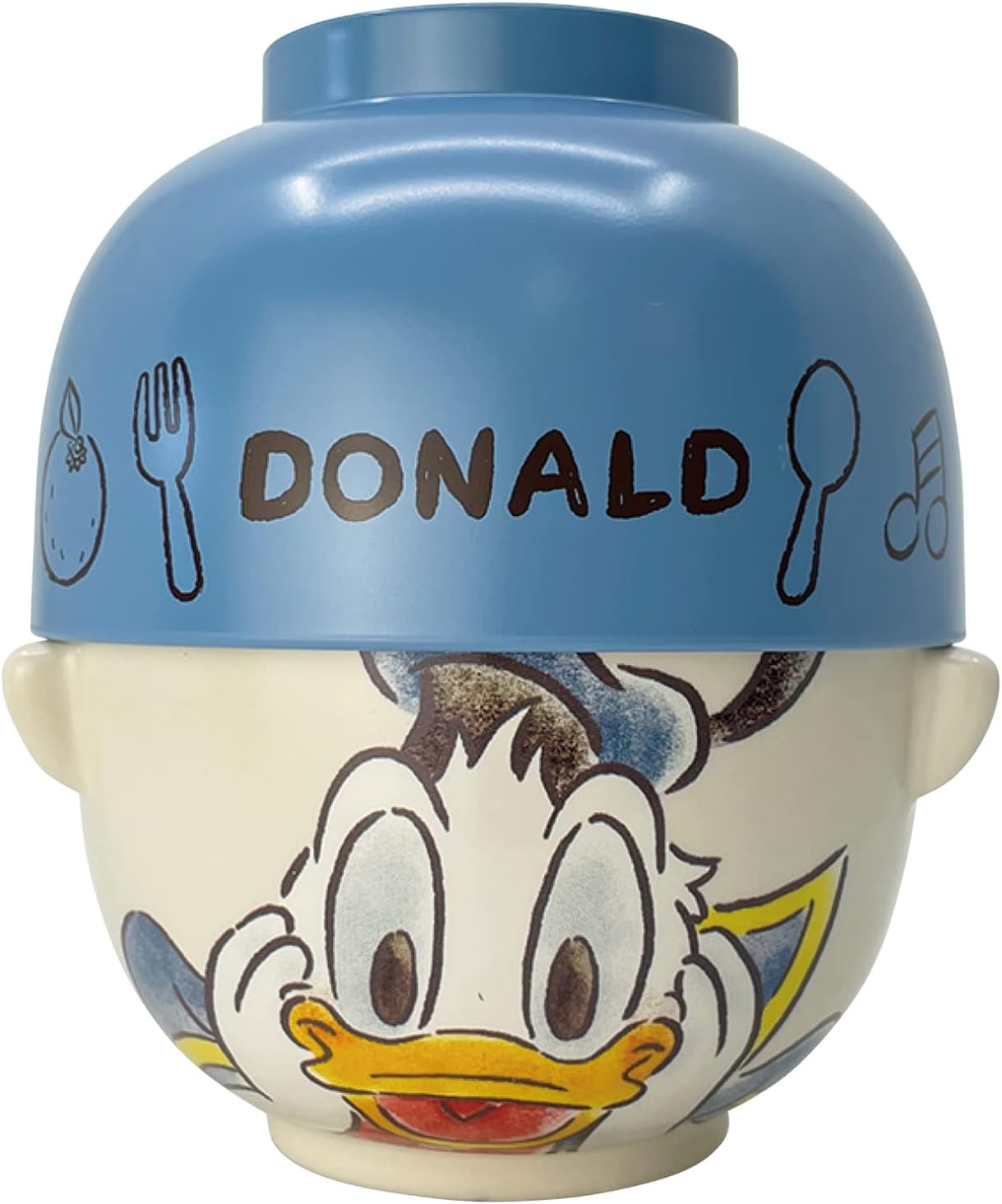 Disney SAN3247-3 Donald Doug Soup Bowl and Tea Bowl Set, Large, Approx. 16.2 fl oz (480 ml), Watercolor Touch