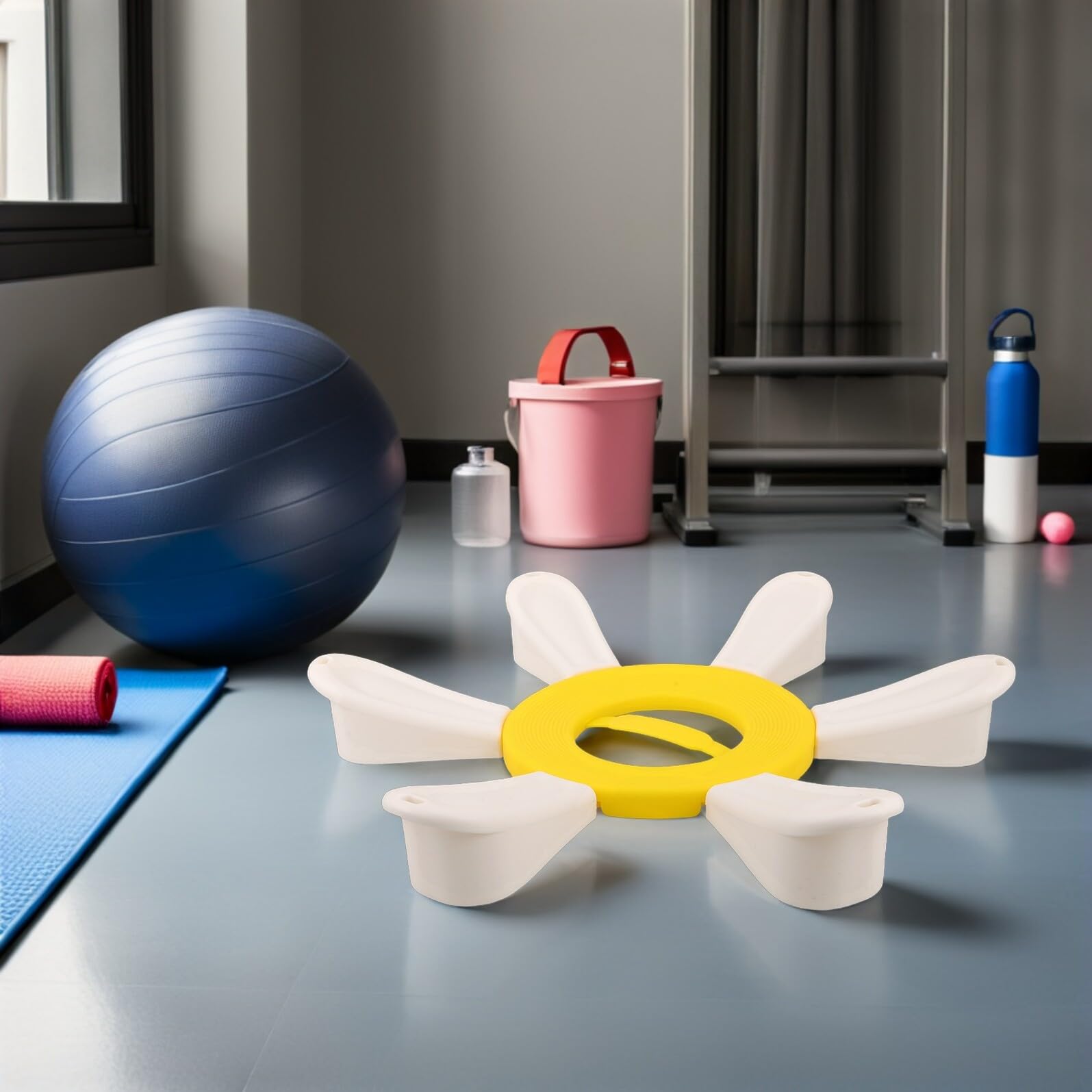 Supporto Stabile per Palla da Yoga in Plastica Robusta, Anello Porta-palla Antiscivolo da 49 Cm per Fitness e Yoga, Base Leggera e Portatile per Esercizi a Casa in Ufficio